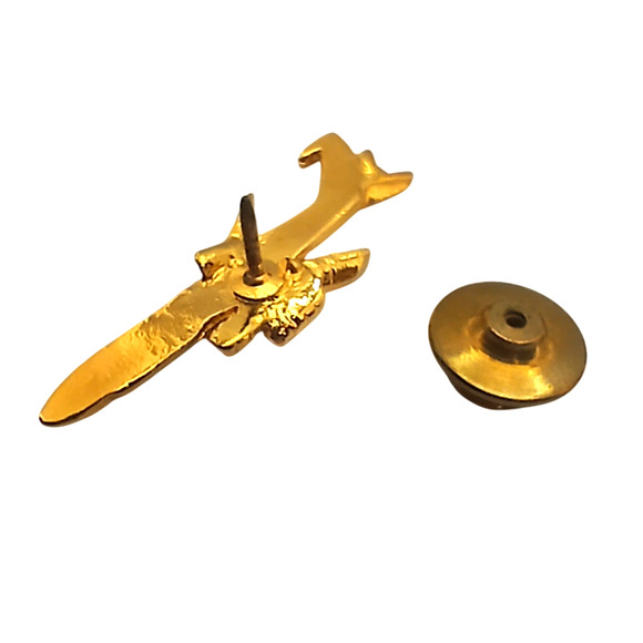 U.S. Air Force Jet Lapel Pin Gold Tone Military Bomber Tie Tack Aviation Gift - Picture 9 of 11
